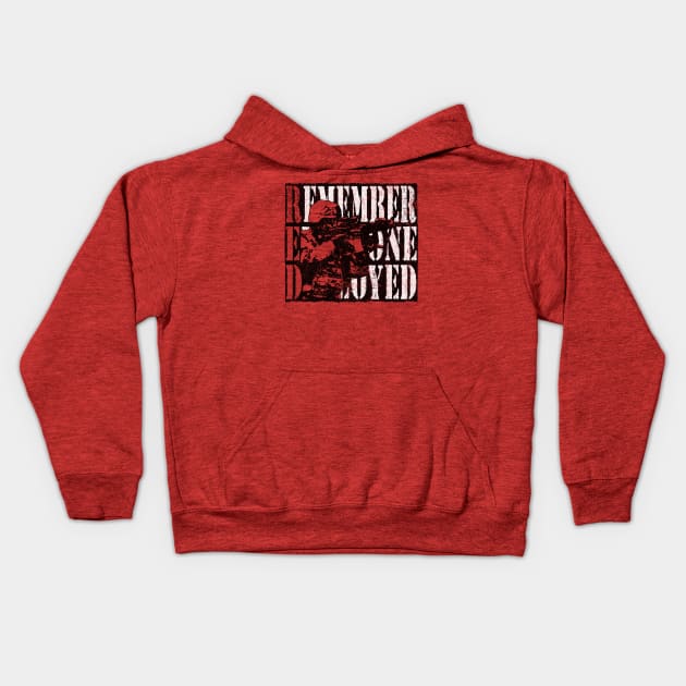 Red Friday - Remember Everyone Deployed Kids Hoodie by 461VeteranClothingCo